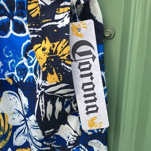 Men’s Corona Tropical Print Board Shorts Swim Trunks Beach Size 3XL - Picture 4 of 10